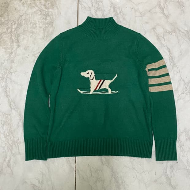 강아지 사선 여성 니트 여성 95 사이즈