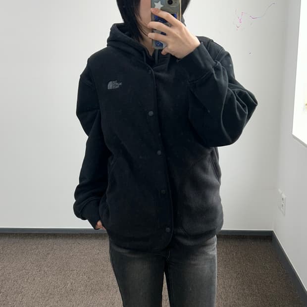 The north face 노스페이스 후리스 블랙 베스트  