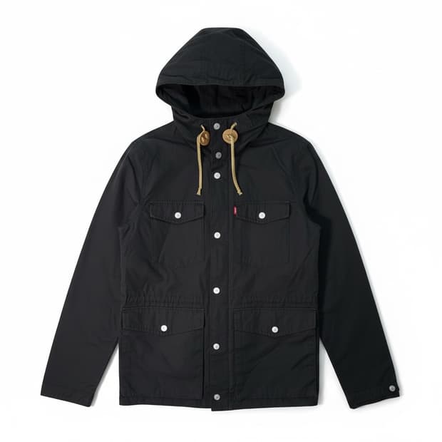 Levi’s 리바이스 블랙 멀티포켓 후드 자켓 S (워크웨어)