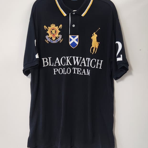폴로랄프로렌 대장 블랙워치 폴로팀 PK 카라티 XL