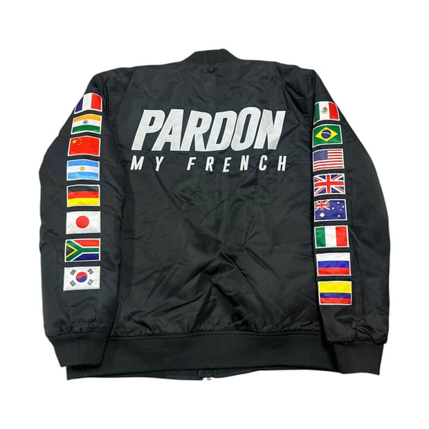 ✨ (바배) PARDON 국기 블랙 항공 점퍼  자켓