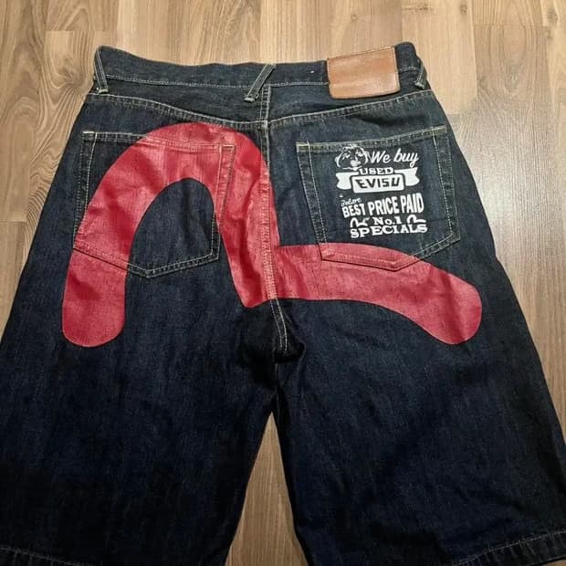 Evisu denim shorts