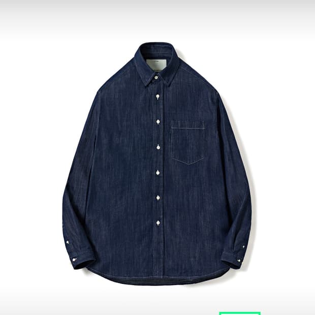 포터리 데님 버튼다운 셔츠