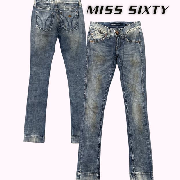 MISS SIXTY dirty washing low-rise jean