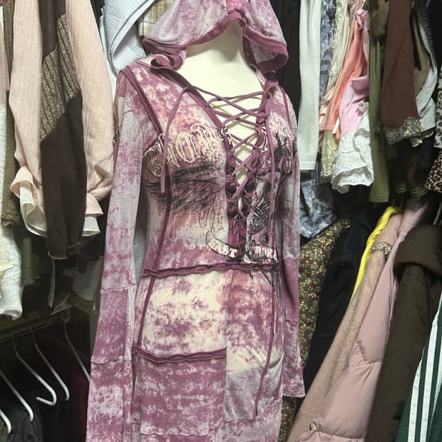 샐비지 후드 미니원피스 s