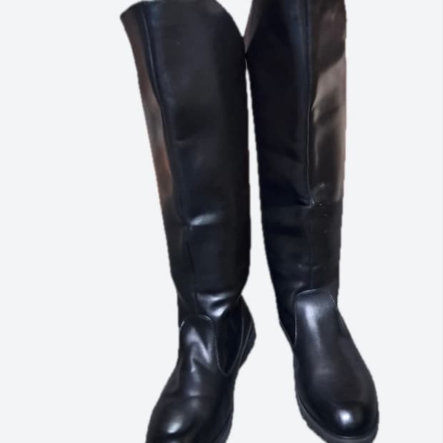 블랙 라이더 및 패션 가죽 롱부츠 270mm