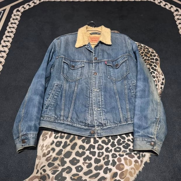 90's 리바이스 재팬 71550-04 데님 셰르파 라인드 트러커 자켓