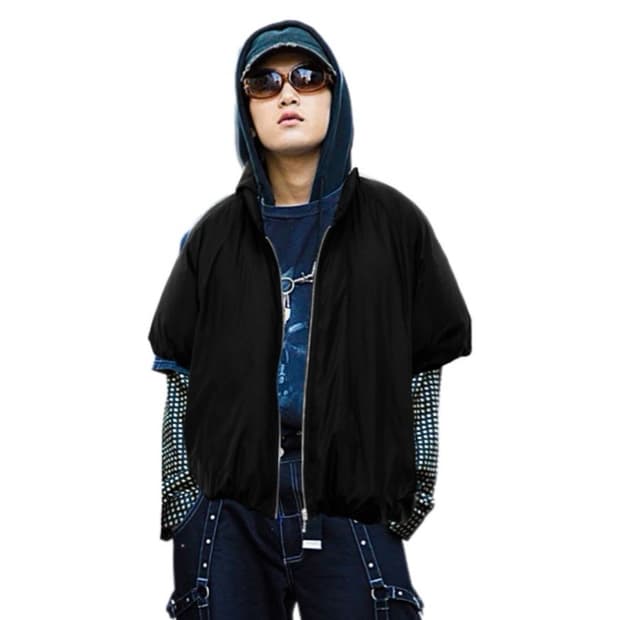 스탠드얼론 리버시블 하프 슬리브 푸퍼 봄버