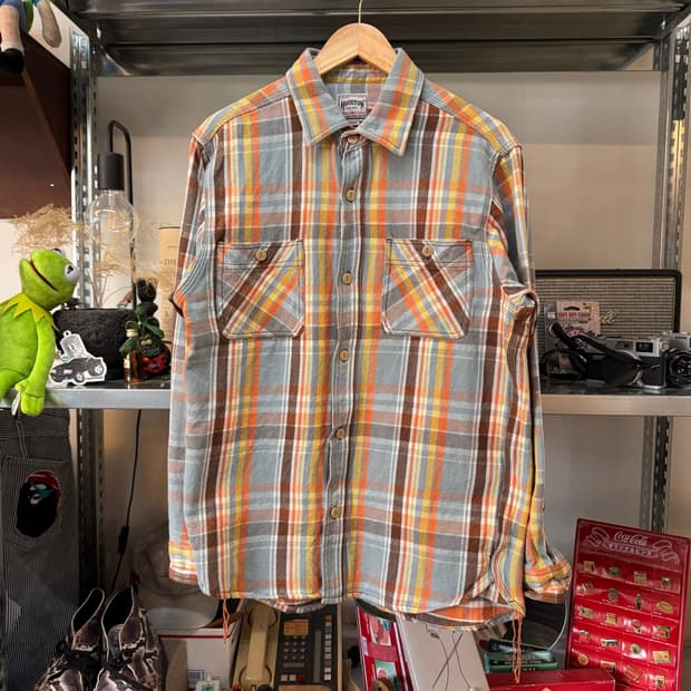 휴스턴 재팬 체크 비엘라 워크 셔츠 XL