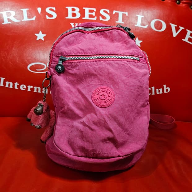 키플링 y2k 핑크 릴라고 나일론 백팩