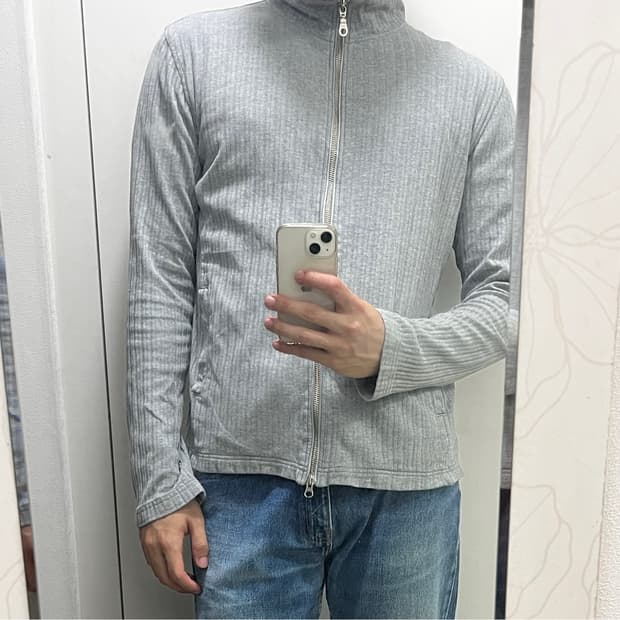일본 빈티지 그레이 집업