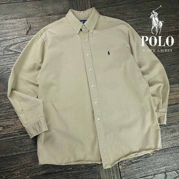 [폴로 랄프로렌] 포니 자수 빈티지 블레이크 셔츠 베이지 M20263