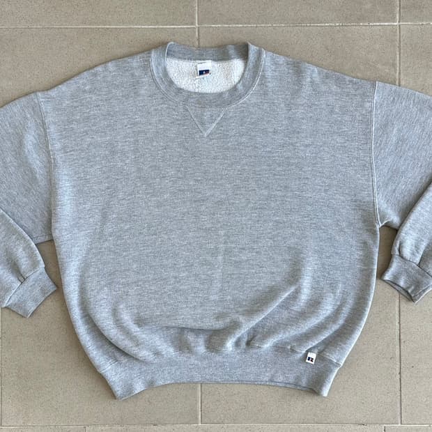 90s 빈티지 러셀 스웻셔츠 그레이 XL