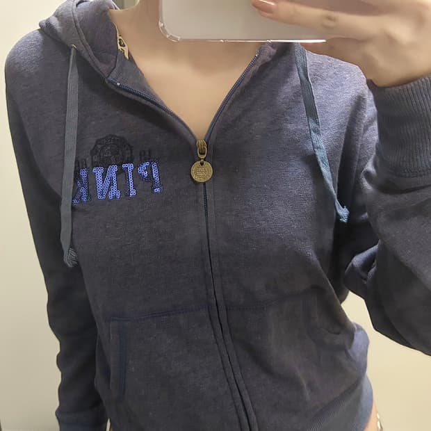 빅토리아시크릿 빈티지 PINK 스팽글 후드집업