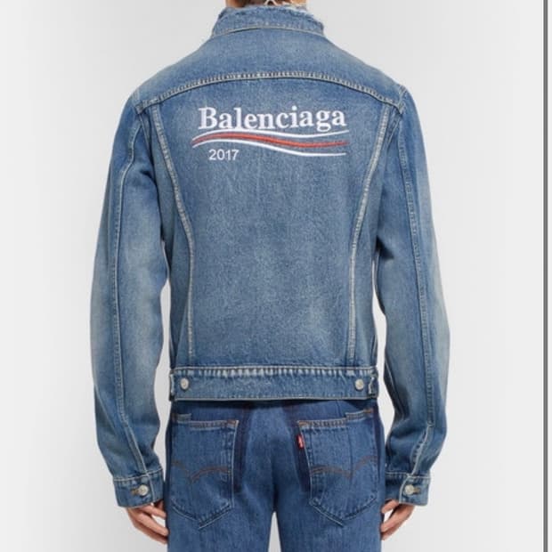 [50] 발렌시아가 2017 웨이브로고 데님자켓
