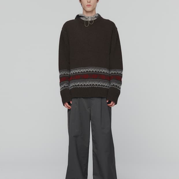 [M]아모멘토 24fw 모티브 자카드 스웨터