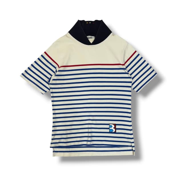 비욘드클로젯 스트라이프 숄카라 티셔츠 (M) 