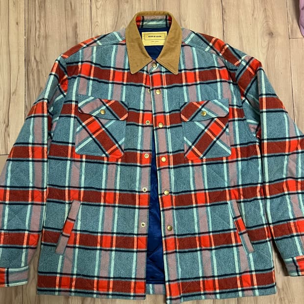 세븐바이세븐 체크 퀼리티드 자켓 L