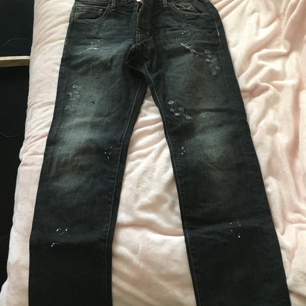 디스퀘어드2 페인트 데미지 스트레이트 진