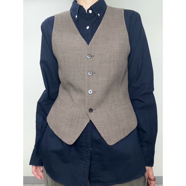 빈티지 브라운 베스트 조끼