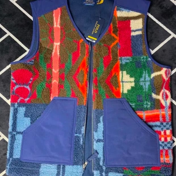 폴로 랄프로렌 아즈텍 플리스 베스트 M