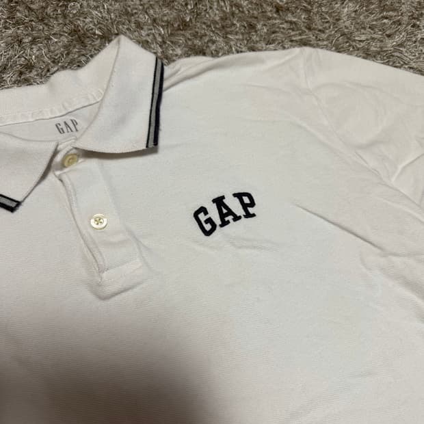 [L] GAP 반팔 카라티 화이트