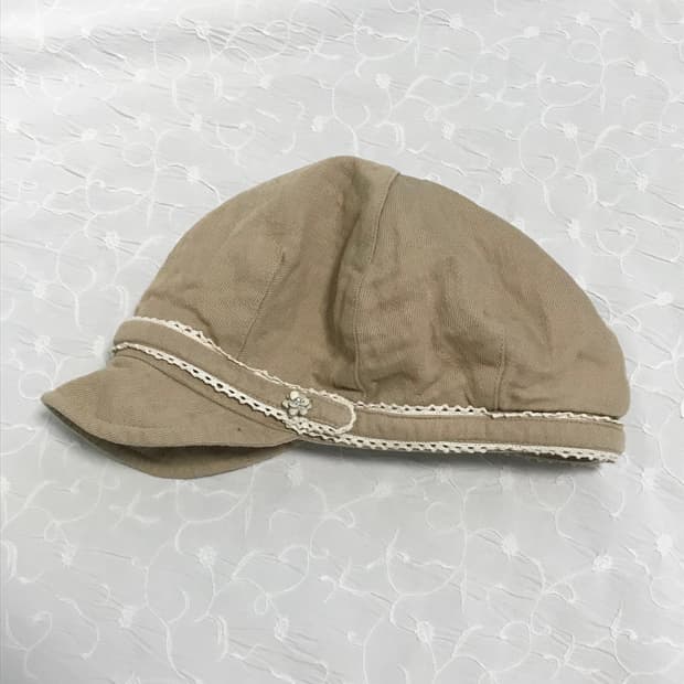 빈티지 니혼진 모리 큐빅 레이스 캡 모자