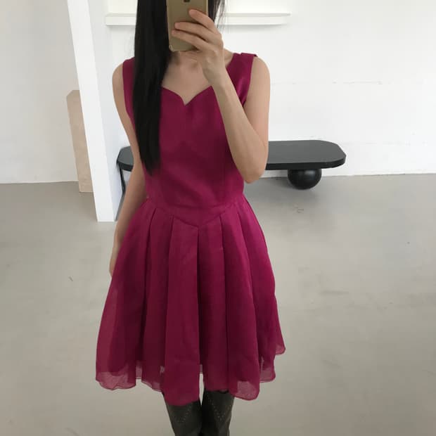 vintage pink one-piece
