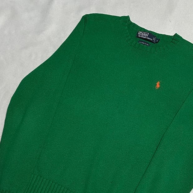 S 폴로랄프로렌 피마코튼 그린 니트