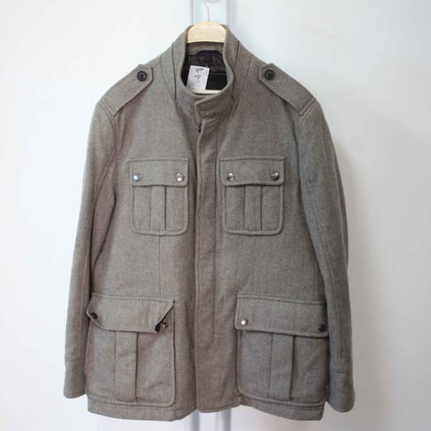 W-3976/휴고보스 정품 남성용 야상 하프 점퍼 50