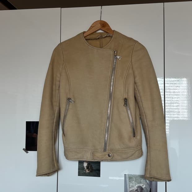 마틴 마르지엘라 램스킨 스웨이드 라이더 자켓 (털 안감)