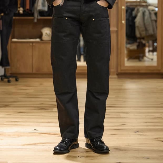 [32]트로피클로딩 1908W 네로우 더블니 블래키 데님 팬츠