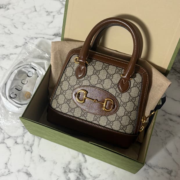 새상품 구찌 홀스빗 1955미니 탑 핸들백 정품