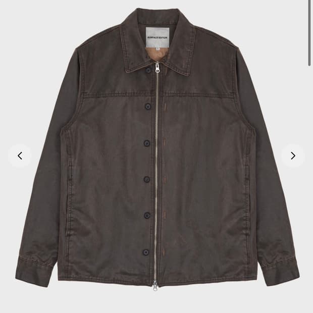 서피스 에디션 - 버튼 셔츠 자켓 브라운 L
