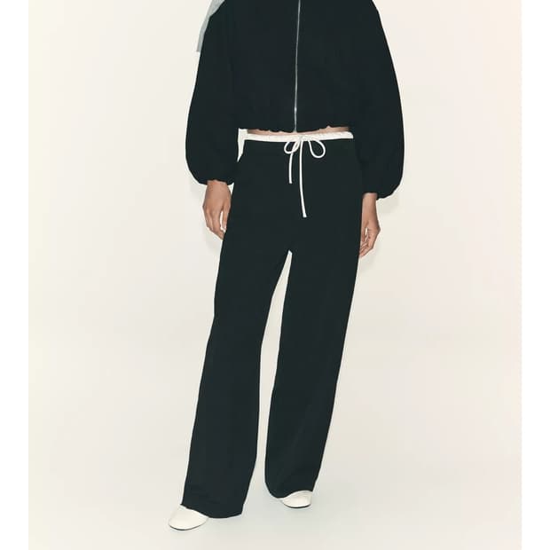 자라 더블웨이스트 와이드 팬츠