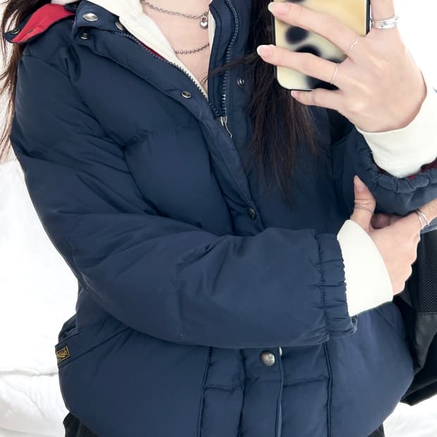 폴로 미니포니 네이비 덕다운 패딩