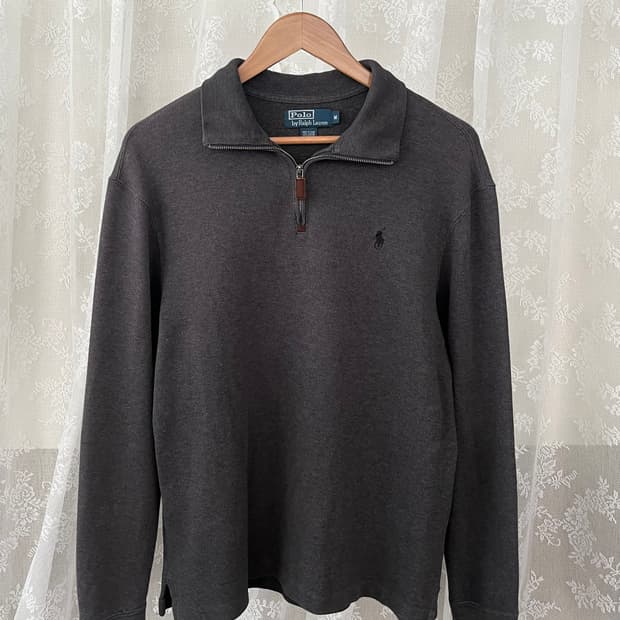 M) 폴로 랄프로렌 빈티지 하프집업 차콜