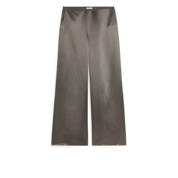 아르켓 새틴 와이드 팬츠
