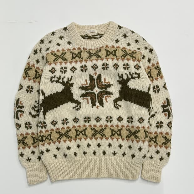 90s japan 재팬 빈티지 양모 노르딕 스웨터