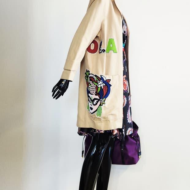 패치워크 트렌치코트 