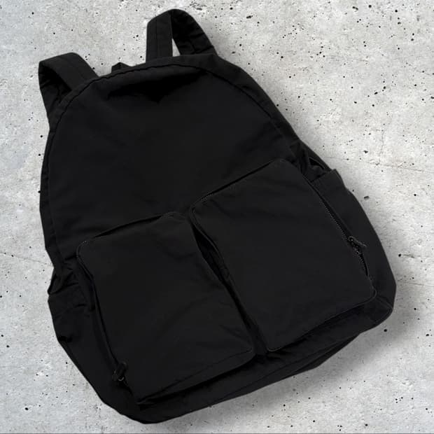 23s 아미아칼바 개버딘 블랙 포켓 백팩 가방