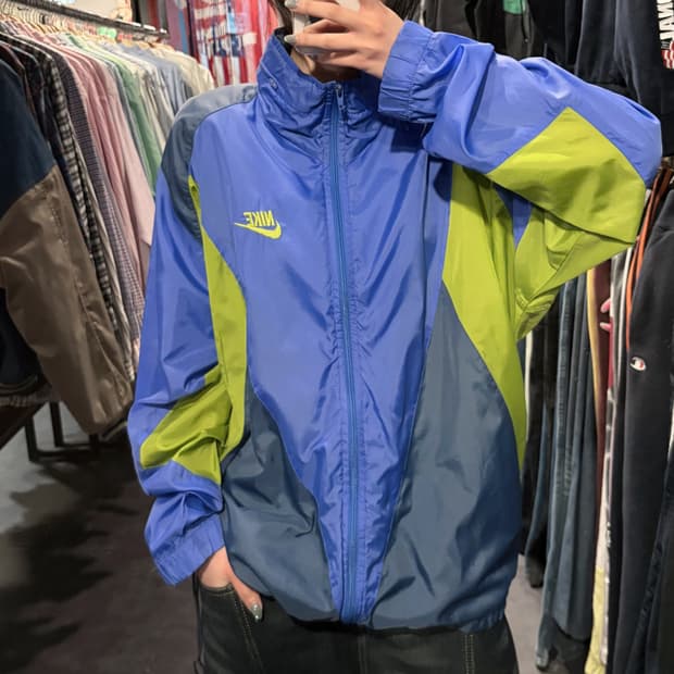 [IM]NIKE 나이키 배색 바람막이 퍼플