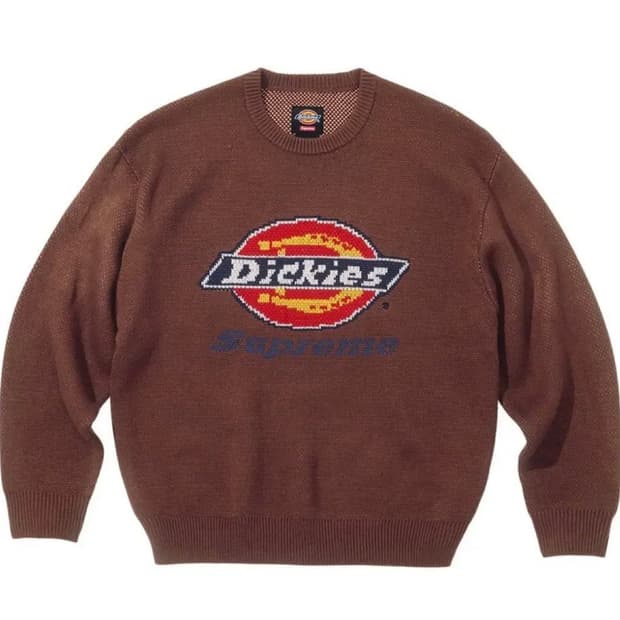 슈프림 디키즈 스웨터 니트 브라운