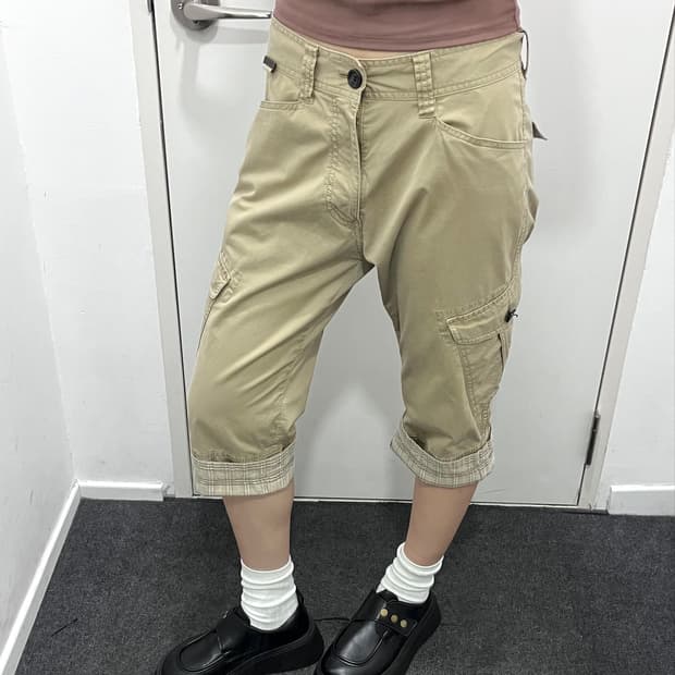 버버리 노바체크 카고 카프리 팬츠 바지