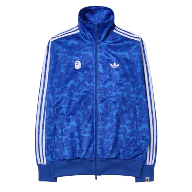 베이프 X 아디다스 카모 트랙탑 져지 블루 L