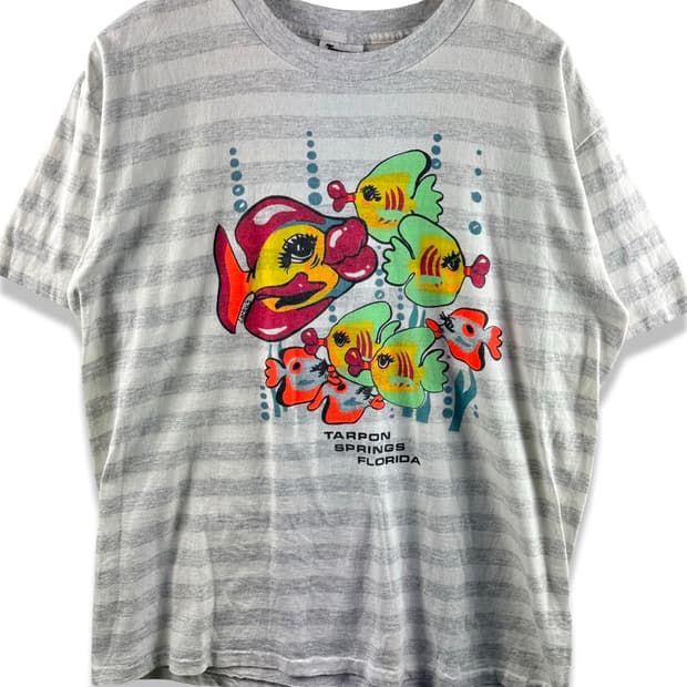 90S 미국제조 싱글스티치 열대어 티셔츠2292