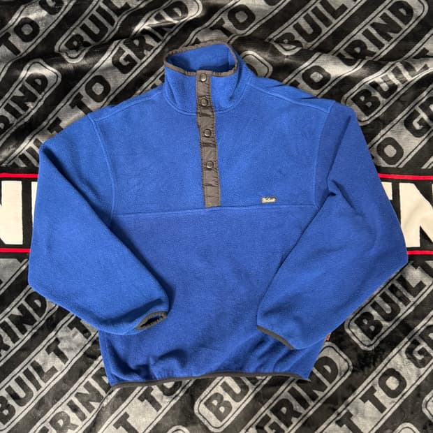 울리치 쿼터 스냅 티 플리스 풀오버 블루 블랙