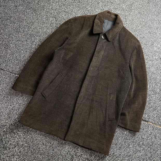 00s YSL 입생로랑 트윌 울 혼방 하프코트 2620