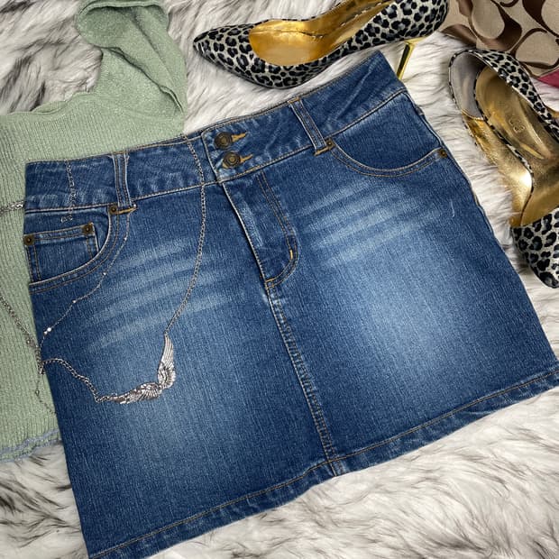 페어리 나비 butterfly 데님 스커트