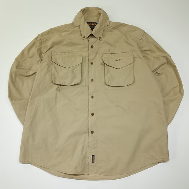 CL640 XL 울리치 90s 사파리 헌팅 유틸리티 샌드베이지 셔츠 남
